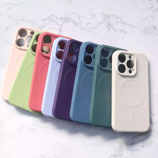 Umschlag Rückseite Silikon Blau (iPhone 14 Plus)