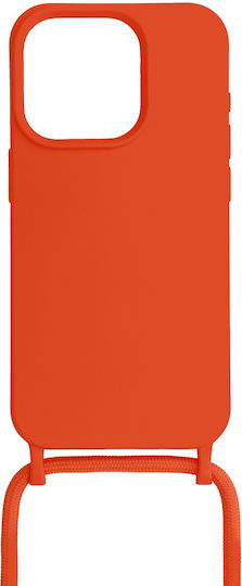 Umschlag Rückseite Silikon mit Band Mehrfarbig (iPhone 14 Pro)