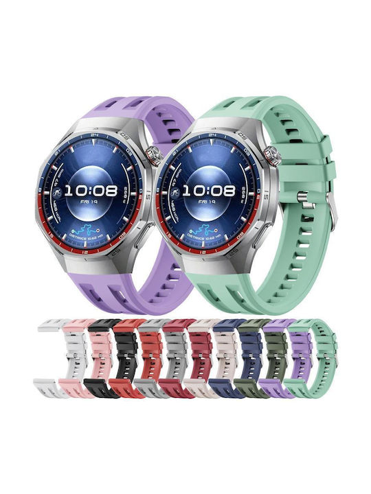 Μονόχρωμο Λουράκι Ρολογιού Σιλικόνης Huawei Watch Gt 6 Pro Λευκό