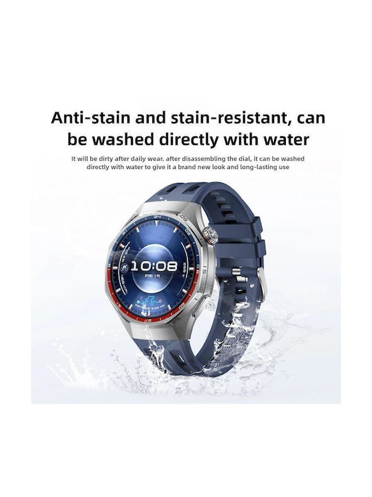 Μονόχρωμο Λουράκι Ρολογιού Σιλικόνης Huawei Watch Gt 6 Pro Λευκό
