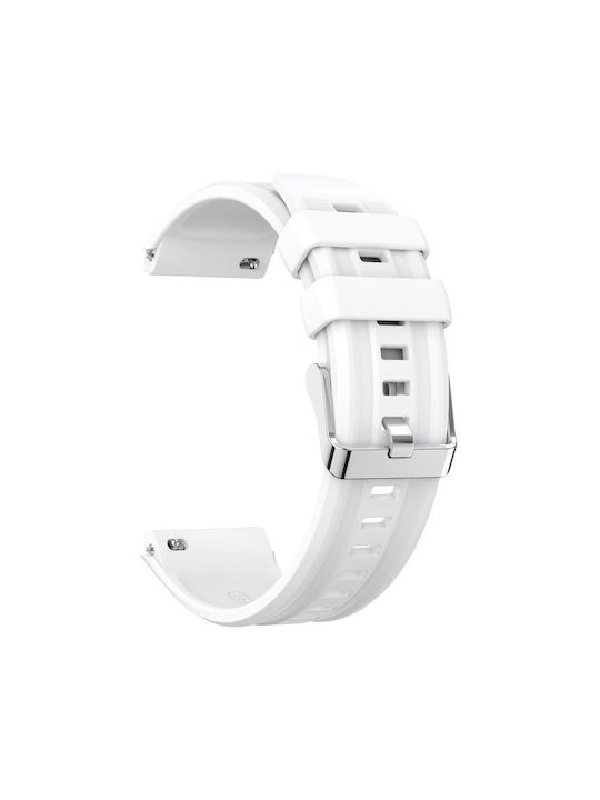 Curea Monocromă din Silicon Huawei Watch Gt 6 Pro Alb