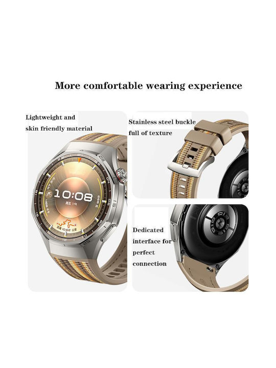 Λουράκι Πλεξούδα Σιλικόνηςμε Αγκράφα Huawei Watch Gt 6 Pro Πράσινο
