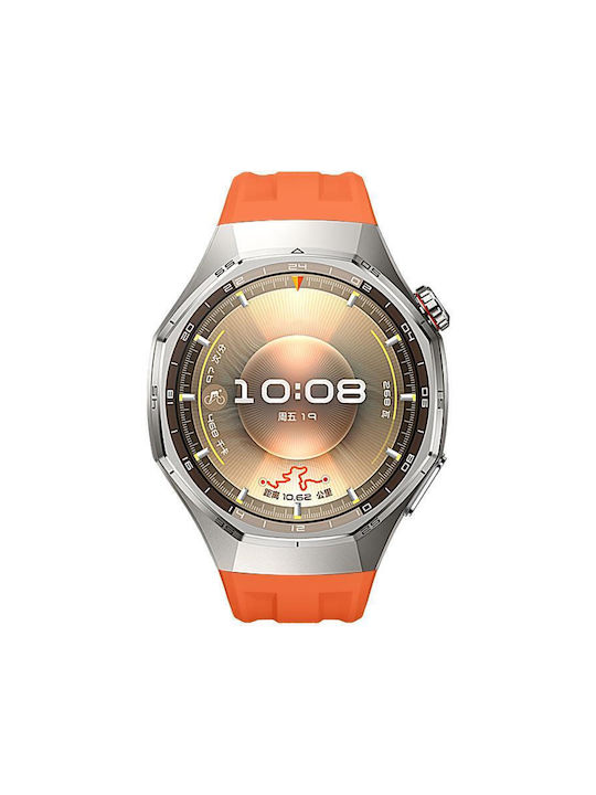 Einfarbiges Silikonarmband Huawei Watch Gt 6 Pro Orange