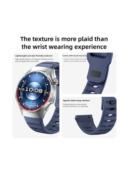 Моноцветна Каишка Силиконова Huawei Watch Gt 6 Pro Сива