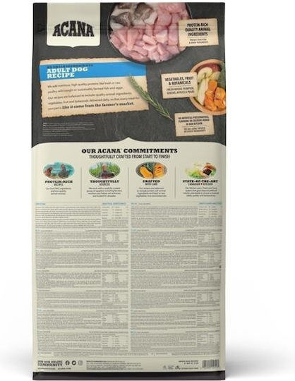 Acana Adult Dog Recipe 17kg Trockenfutter ohne Getreide für erwachsene Hunde mit Geflügel und Fisch