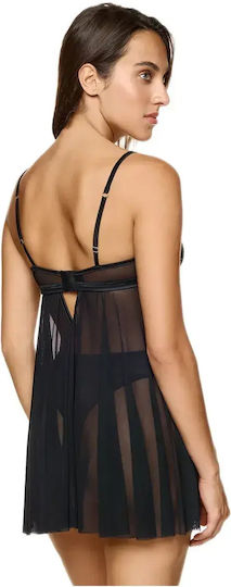 Miss Rosy Γυναικείο Camisole Δαντέλα & Διαφάνεια Μαύρο