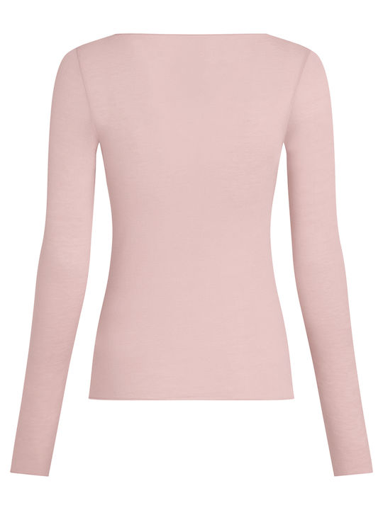 Langärmelig Rosa Damen T-Shirt