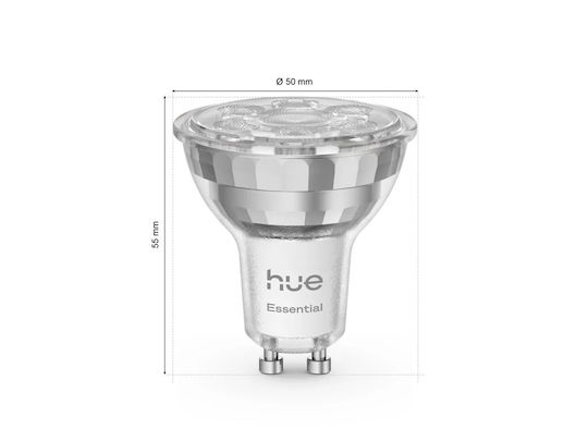 Philips Smart Λάμπες Philips Hue LED 4.7W για Ντουί GU10 RGB Dimmable 3τμχ