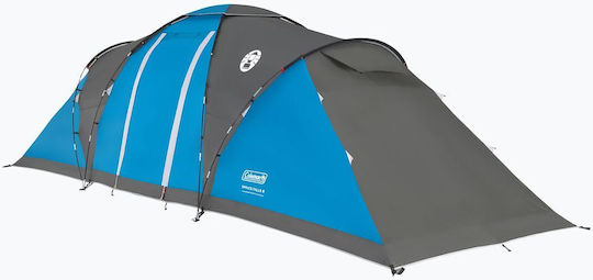 Coleman Summer Camping Tunnel Tent Blue with Double Cloth for 6 People 640x205x230cm