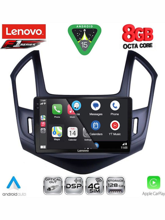 Lenovo Car Audio System for Chevrolet Cruze 2013-2015 (Bluetooth/USB/WiFi/GPS/Apple-Carplay/Android-Auto) with Touch Screen 9"