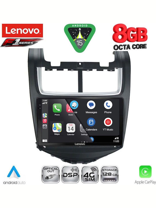 Lenovo Car Audio System for Chevrolet Aveo 2014-2017 (Bluetooth/USB/WiFi/GPS/Apple-Carplay/Android-Auto) with Touch Screen 9"