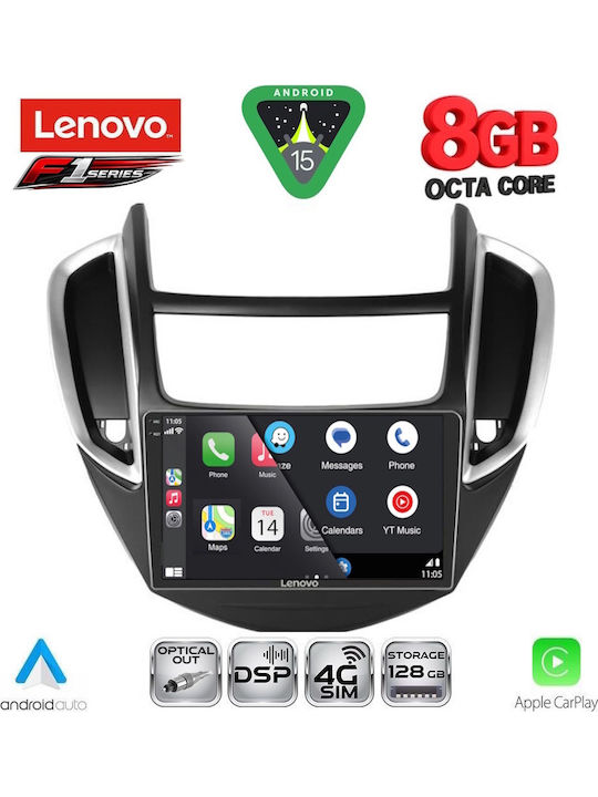 Lenovo Car Audio System for Chevrolet Trax 2014-2022 (Bluetooth/USB/WiFi/GPS/Apple-Carplay/Android-Auto) with Touch Screen 9"