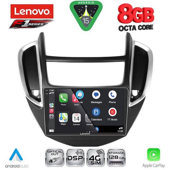 Lenovo Car Audio System for Chevrolet Trax 2014-2022 (Bluetooth/USB/WiFi/GPS/Apple-Carplay/Android-Auto) with Touch Screen 9"