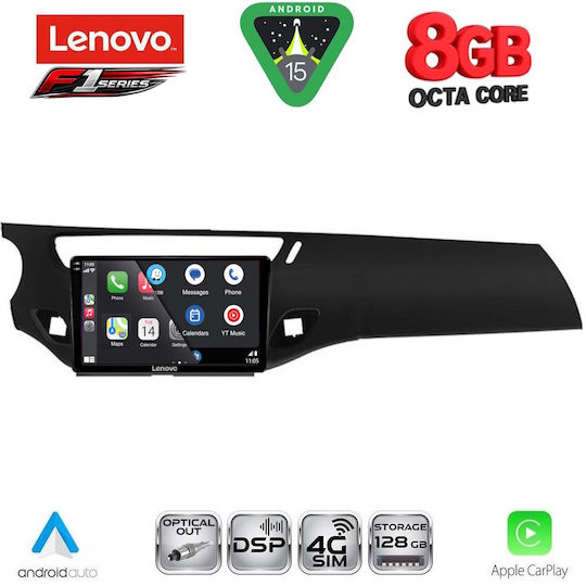 Lenovo Ηχοσύστημα Αυτοκινήτου για Citroen C3 / DS3 2009-2016 (Bluetooth/USB/WiFi/GPS/Apple-Carplay/Android-Auto) με Οθόνη Αφής 9"
