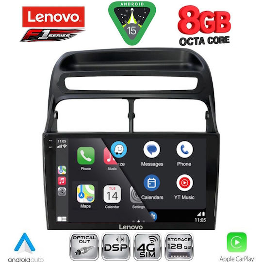 Lenovo Ηχοσύστημα Αυτοκινήτου για Fiat Linea 2007-2011 (Bluetooth/USB/WiFi/GPS/Apple-Carplay/Android-Auto) με Οθόνη Αφής 9"