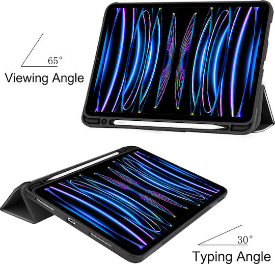 Sonique Smartcase Slim Flip Cover Durable Black (iPad Pro 2018 11" / iPad Pro 2020 11" / iPad Pro 2021 11" / iPad Pro 2022 11'')