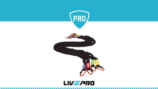 Live Pro Resist 9kg Λάστιχο Γυμναστικής Σωληνωτό Μέτριο Γκρι 1.2m