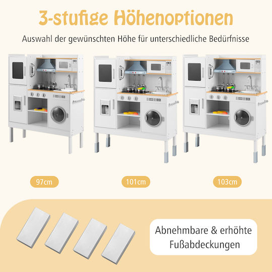 Costway Kinderküche Aus Hölzern Für 3+ Jahre