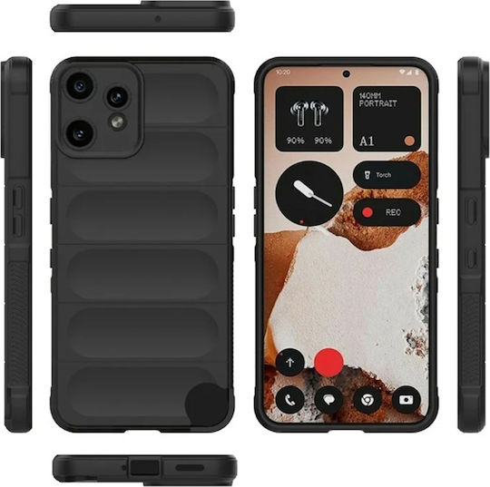Fall Nichts CMF Phone 2 Pro Skyddar Innovation Magischer Schutz Mattes Silikon Set Aufkleber Schwarz