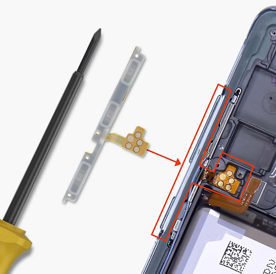 Cablu Buton Volum Power Compatibil Galaxy S20 FE Negru
