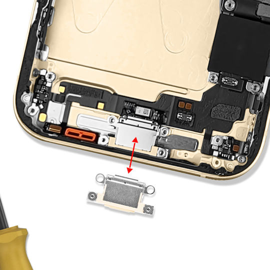 Clappio Ladekabelanschluss Iphone 15 15 Plus Usb-c 28-polig Gelb