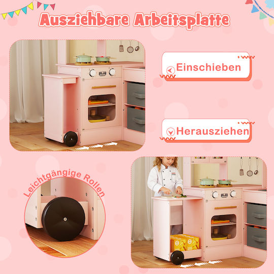 Costway Kinderküche Aus Hölzern Für 3+ Jahre