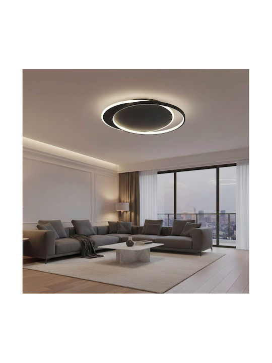 Viokef Deckenleuchte 55cm Schwarz mit Integrierter LED