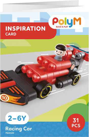 Hape Τουβλάκια PolyM Racing Car για 2-6 Ετών 31τμχ