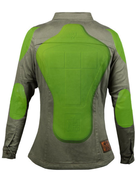 John Doe Motoshirt Дамско Мотоциклетно яке Olive