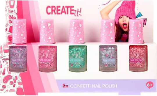 Create it! Детски лакове за нокти 5бр