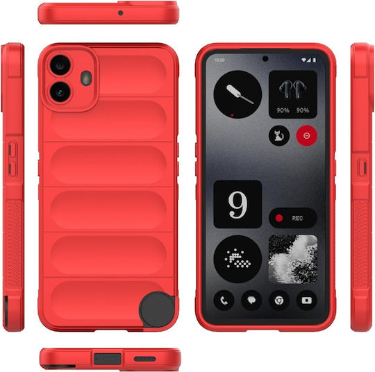 Case Nothing Cmf Phone 1 Skyddar Innovation Magic Shield Matte Silicon Set Autocolant Roșu