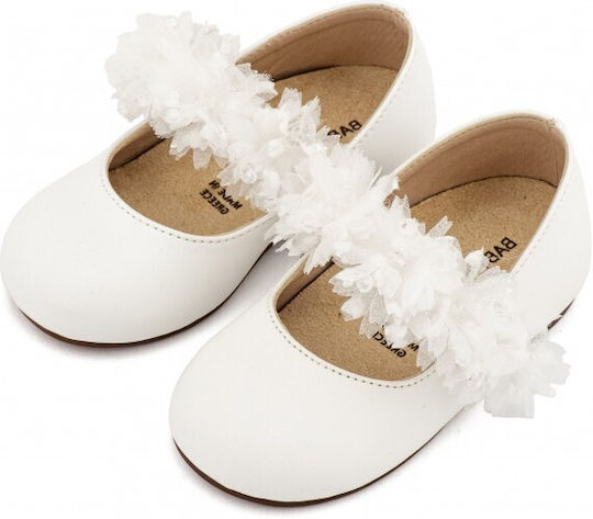 Babywalker White Baptism Leather Pumps
