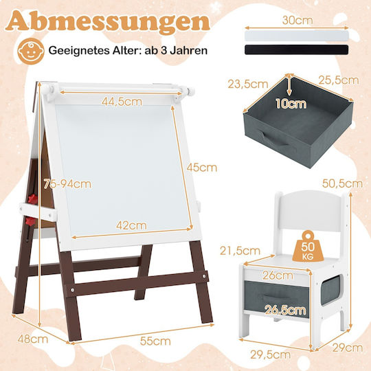 Costway Kids Blackboard / Magnetic Board
