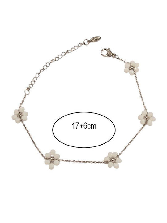 Awear Damen Armband mit Design Blume aus Stahl
