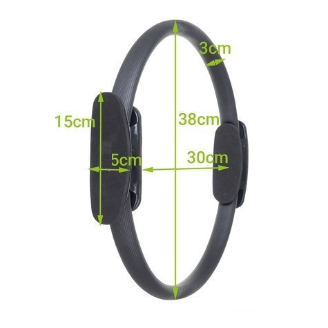 Inel Fitness Exerciții Zola Mânere Ergonomice Tonifiere Creșterea Rezistenței 38 Cm Gri