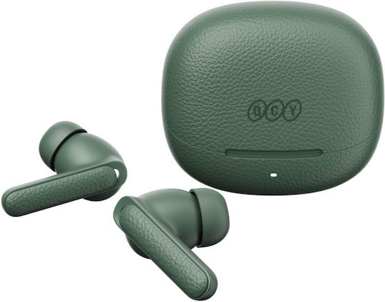 QCY HT15 Buds ANC Bluetooth Handsfree Ακουστικά με Αντοχή στον Ιδρώτα και Θήκη Φόρτισης Πράσινα