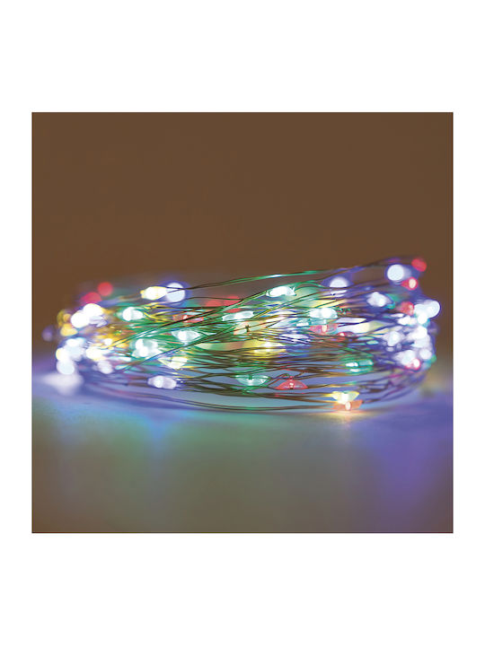 Λαμπάκια LED 1μ. Πολύχρωμα Μπαταρίας σε Σειρά