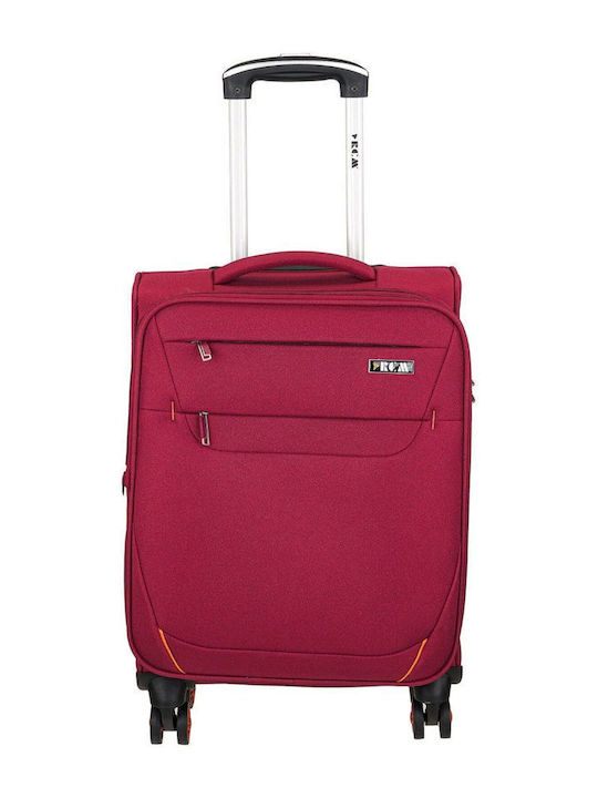RCM Cabin Fabric Red Suitcase With 4 Wheels Height 55cm