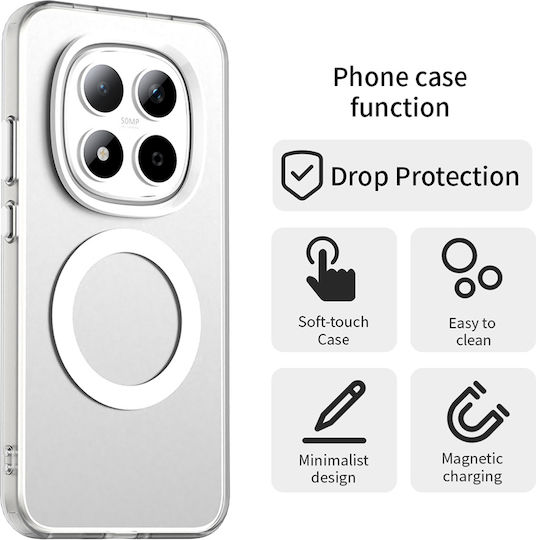 Techsuit Candycase Umschlag Rückseite Kunststoff / Silikon Weiß (Redmi Note 15 Pro 5G)
