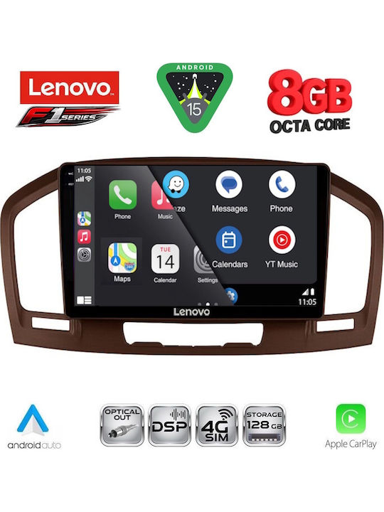 Lenovo Car Audio System for Opel Insignia 2008-2013 Bluetooth USB Wi-Fi GPS Apple CarPlay Android Auto with 9 Inch Touch Screen LENOVO SSR 10491BR CPA