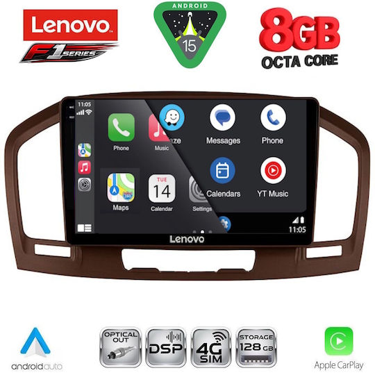 Lenovo Car Audio System for Opel Insignia 2008-2013 Bluetooth USB Wi-Fi GPS Apple CarPlay Android Auto with 9 Inch Touch Screen LENOVO SSR 10491BR CPA