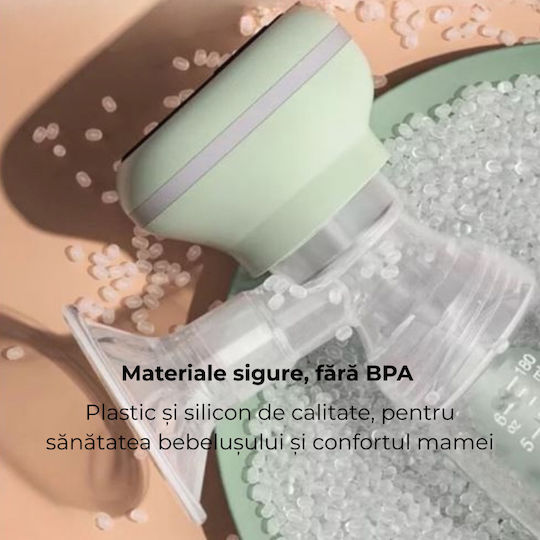 Kidizi Pompa de sân simplă electrică Funcționează cu baterie Fără BPA Transparent 180ml
