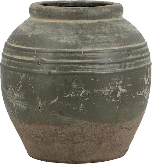 Artekko Βάζο Πήλινο Πράσινο Φ26xΥ26cm Artekko Βάζο Πήλινο Πράσινο Φ26xΥ26cm