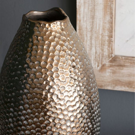 Artekko Decorative Vase Lidded Gold 18x18x32cm