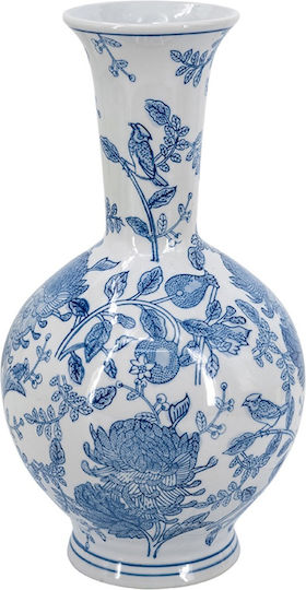 Artekko Βάζο Πορσελάνης Melania Λευκό Φ19.5xΥ36cm