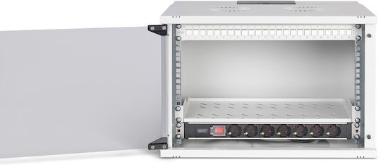 Digitus Επιτοίχια Καμπίνα Rack 19U Λευκό DN-49202-SET