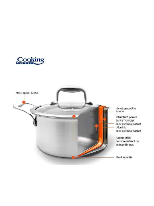 Heinner Βαθιά Ανοξείδωτη Κατσαρόλα 2.8lt / 20cm