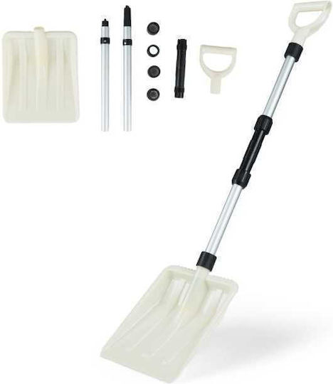Costway Snow Shovel 26 cm Width Ergonomic Handle & Durable Aluminum Handle White 116.5 x 26 x 9.5 cm Np12971wh
