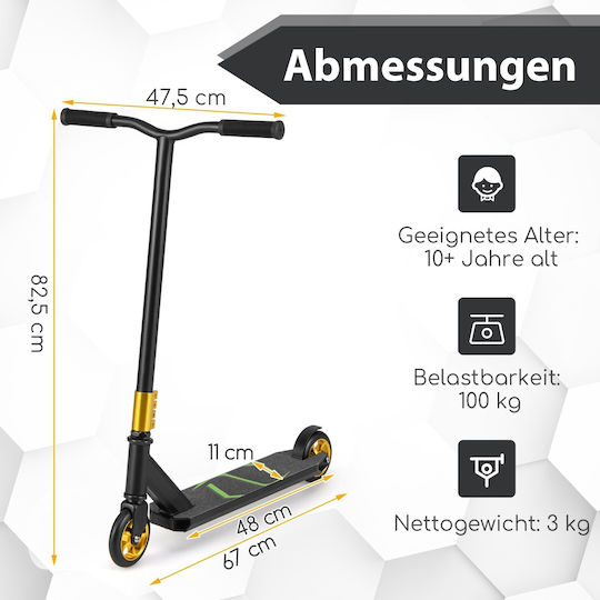 Costway Kinderroller 2-Rad Freestyle Mehrfarbig