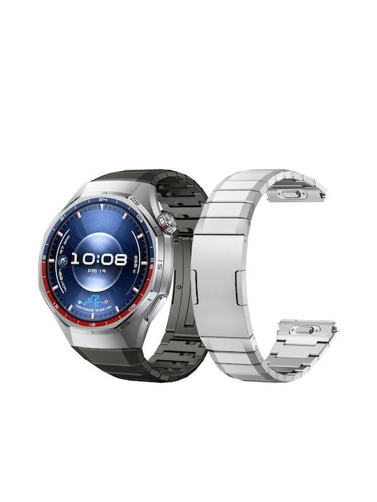 Curea Din Aliaj De Titan Huawei Watch Gt 6 Pro Cataramă Rabatabilă Gri Titan